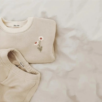 Embroidered fleece tracksuit set-2