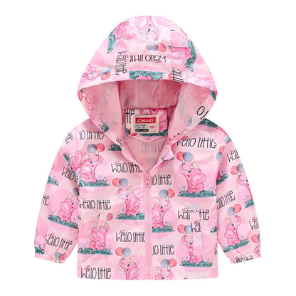 Windbreaker Jacket with Hood and Zip for Children Multivariant-17