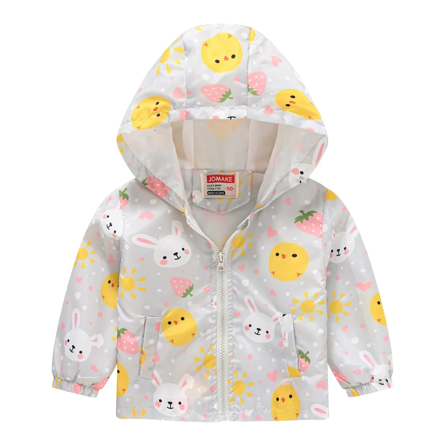 Windbreaker Jacket with Hood and Zip for Children Multivariant-19