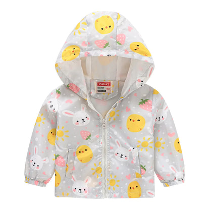 Windbreaker Jacket with Hood and Zip for Children Multivariant-19