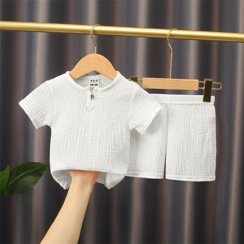 2-piece summer t-shirt and shorts set for children multivariant-1