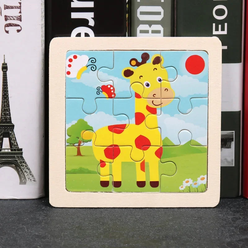 9pcs wooden toy jigsaw multivariant-7
