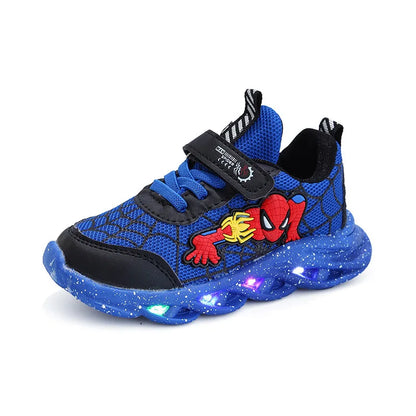 Breathable running shoes Spiderman with LED for children Multivariant-3