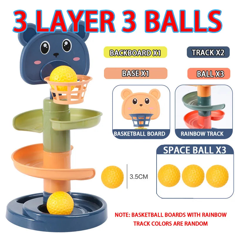 Rotating Toy Tower with Balls-6