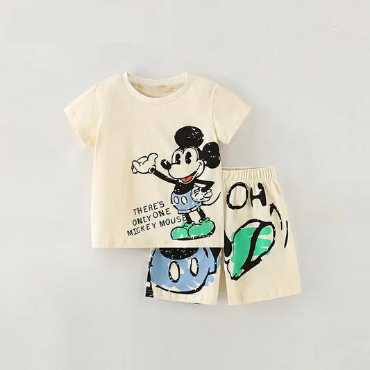 2-piece coordinated T-shirt and shorts set for children multivariant-0