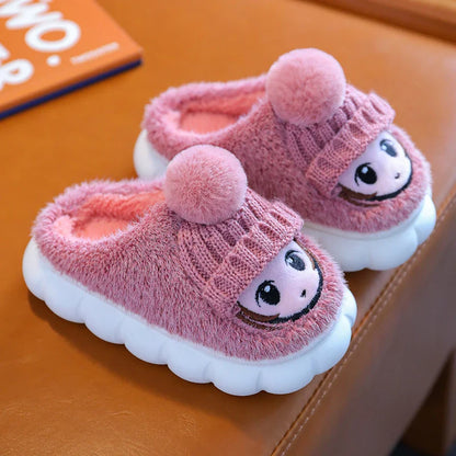Cartoon Indoor Warm Slippers for Children-0