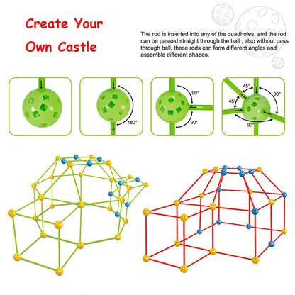 Creative Fort Building Blocks Children's Indoor Tent-4