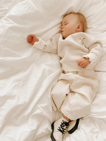 Embroidered fleece tracksuit set-1