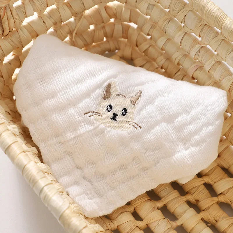 6 Layer Cotton Embroidered Baby Burp Cloth multivariant-5