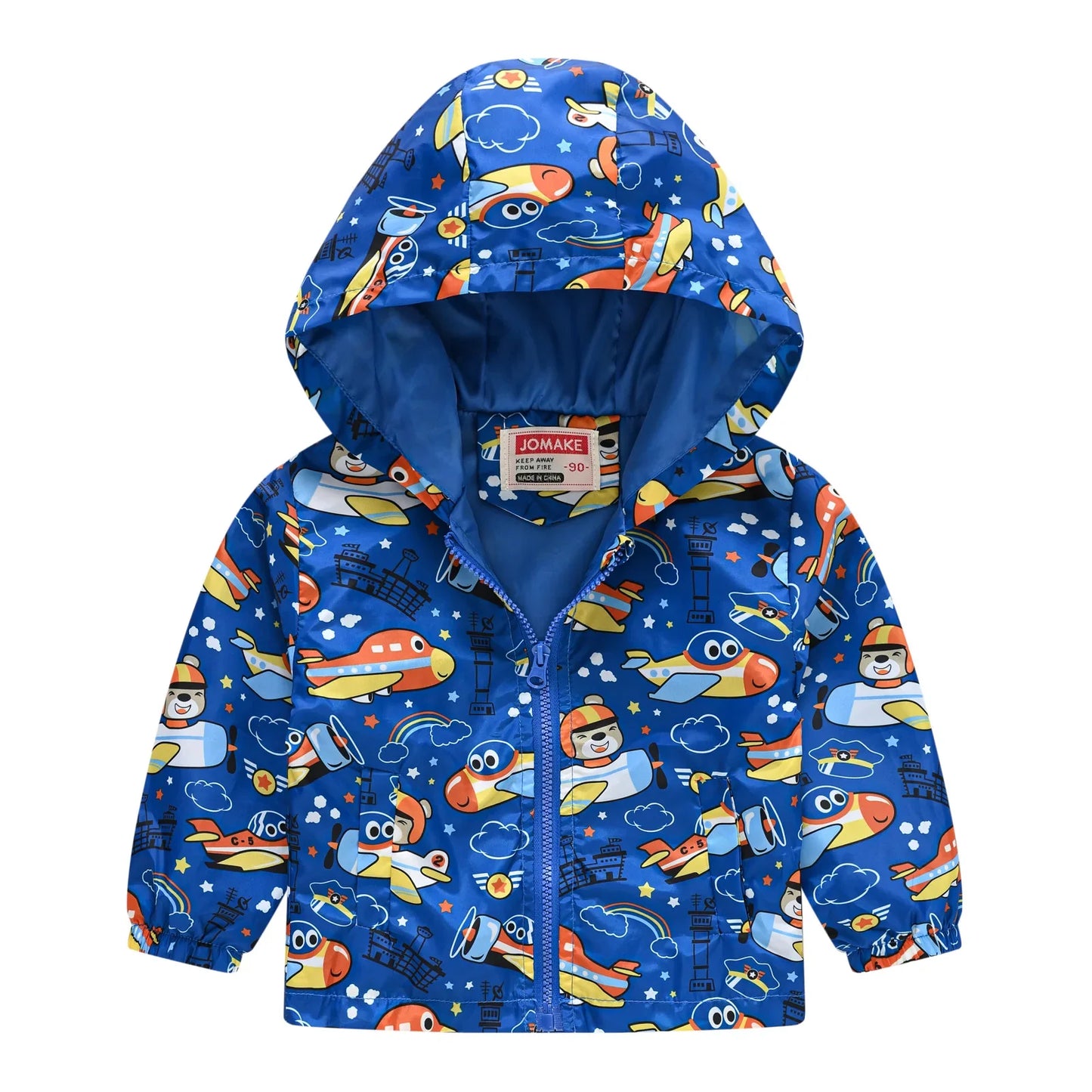 Windbreaker Jacket with Hood and Zip for Children Multivariant-6