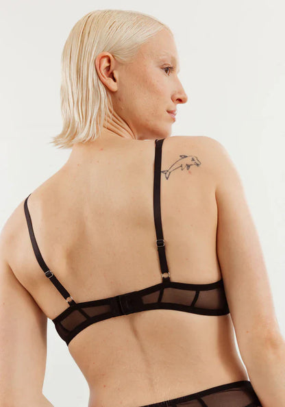 Sheer Balconette Bra Blush Vine-3