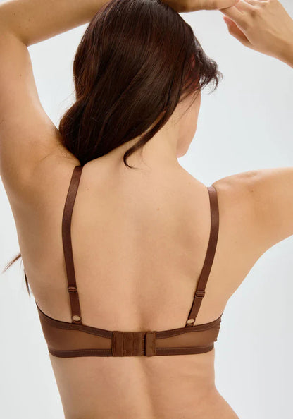Sheer Molded Bra Blush The Mesh Cocoa-1