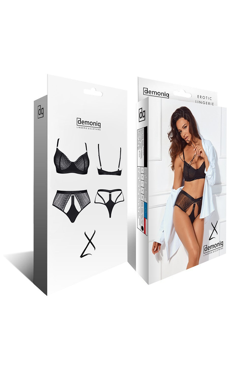 Soft Lace Bra & High Waisted Shorts Demoniq Sarita-4