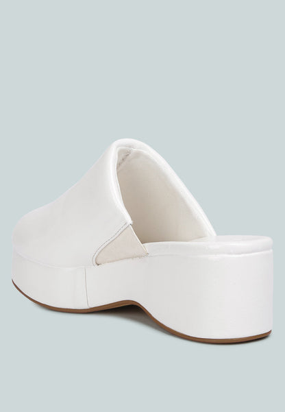 Olori Solid Platform Slip On Mules-2