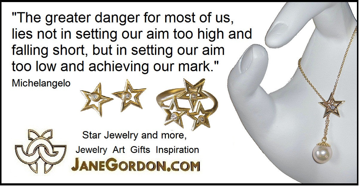 Star Earrings-Solid Stars-14K with black diamonds or semi-precious