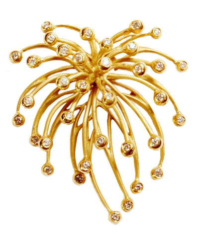 Superstar Necklace. Fireworks Pendant-Sterling Silver & diamonds with plate options