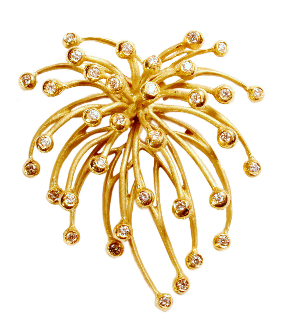 Superstar Necklace. Fireworks Pendant-Sterling Silver & diamonds with plate options