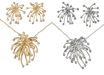 Superstar Necklace. Fireworks Pendant-Diamonds in 18K Gold: Life is a Celebration!