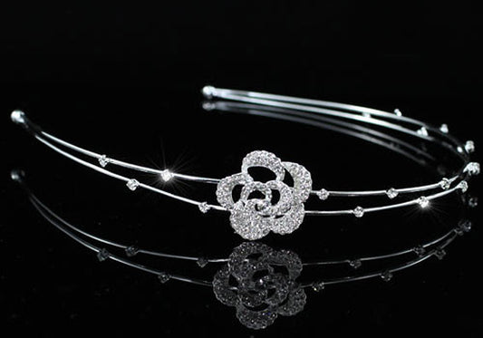 Bridal Bride / Flower Girl Rose Headband Tiara XT1447