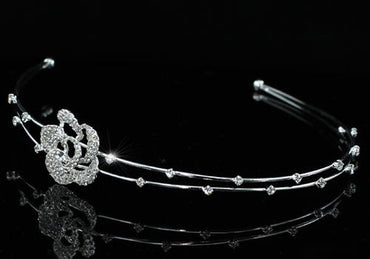 Bridal Bride / Flower Girl Rose Headband Tiara XT1447