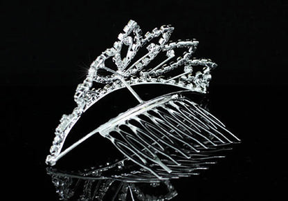 Bridal Wedding Sparkling Crystal Flower Girl Mini Tiara Comb XT1479