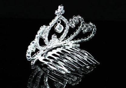 Bridal Wedding Flower Girl Mini Tiara Comb XT1483