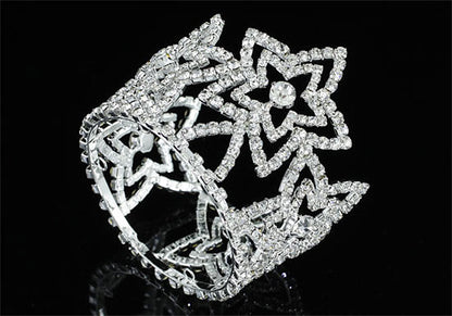 Flower Girl / Baby Crystal Full Circle Round Star Mini Crown Tiara XT1762
