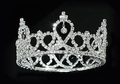 Flower Girl / Baby Crystal Full Circle Round Mini Crown Tiara XT1780