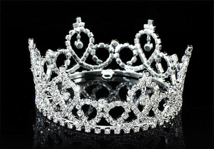 Flower Girl / Baby Crystal Full Circle Round Mini Crown Tiara XT1780