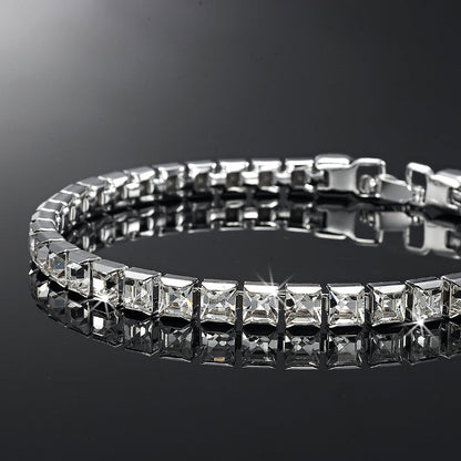 Quality Rhodium Plated Tennis Bracelet Made with SWAROVSKI® Crystals - USA Made-2
