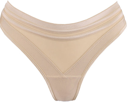 Soft Brazilian Thong Panty Axami Stripe Nude-2