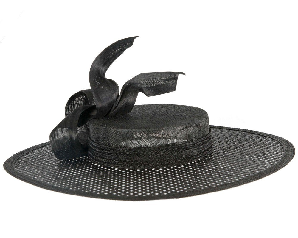 Exclusive black boater hat by Believera-4