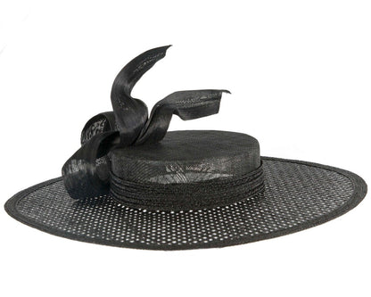 Exclusive black boater hat by Believera-4
