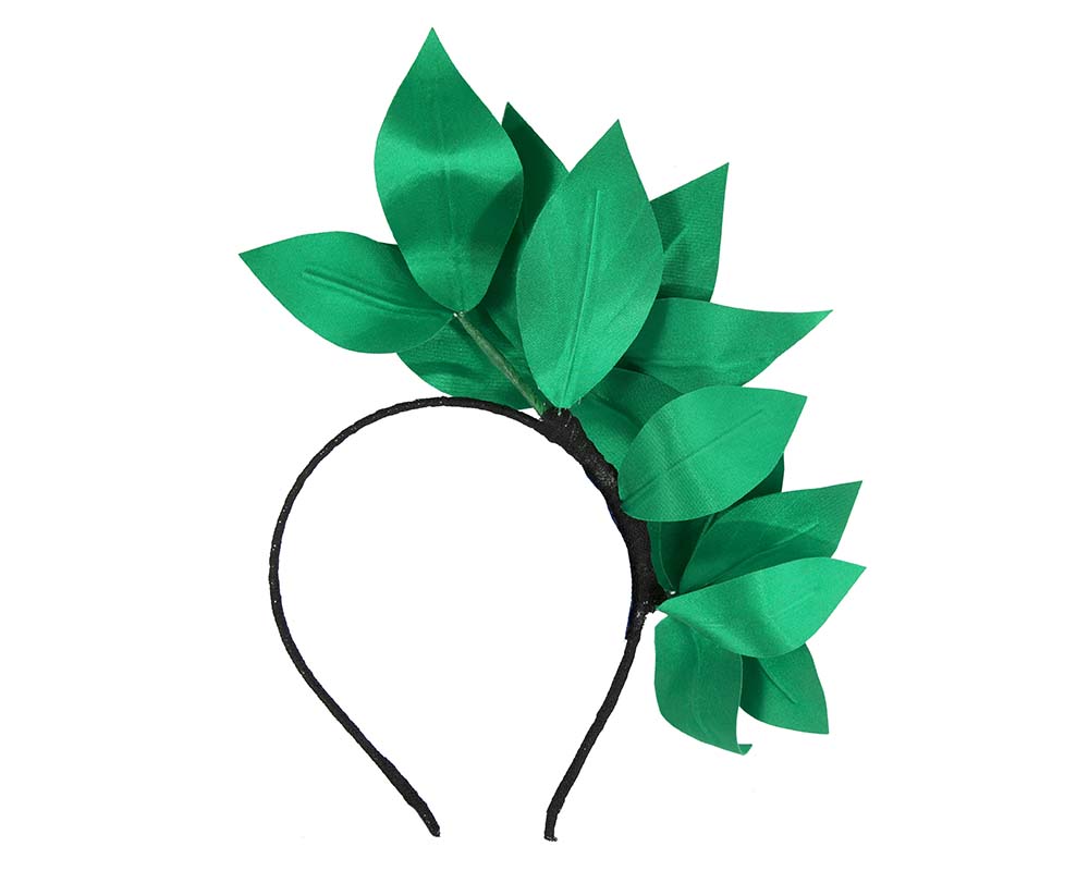 Bespoke green flower headband