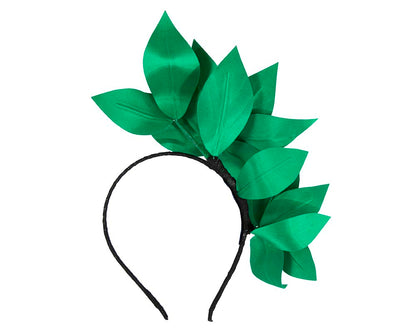Bespoke green flower headband