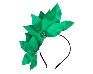 Bespoke green flower headband