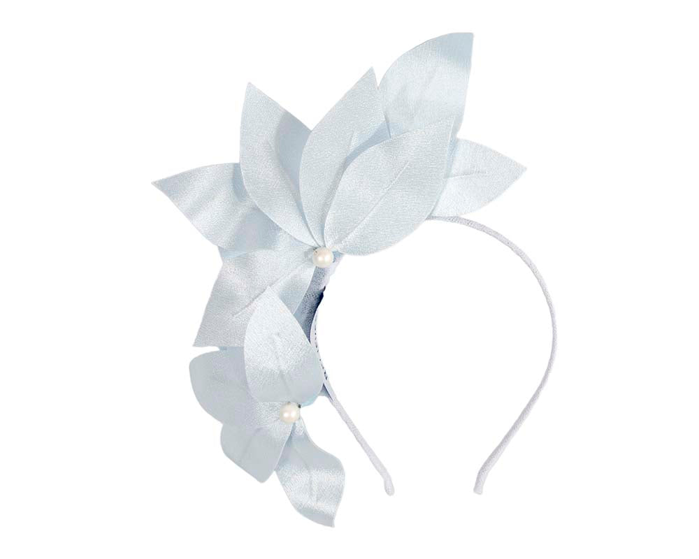 Bespoke light blue flower headband by BELIEVERA-1