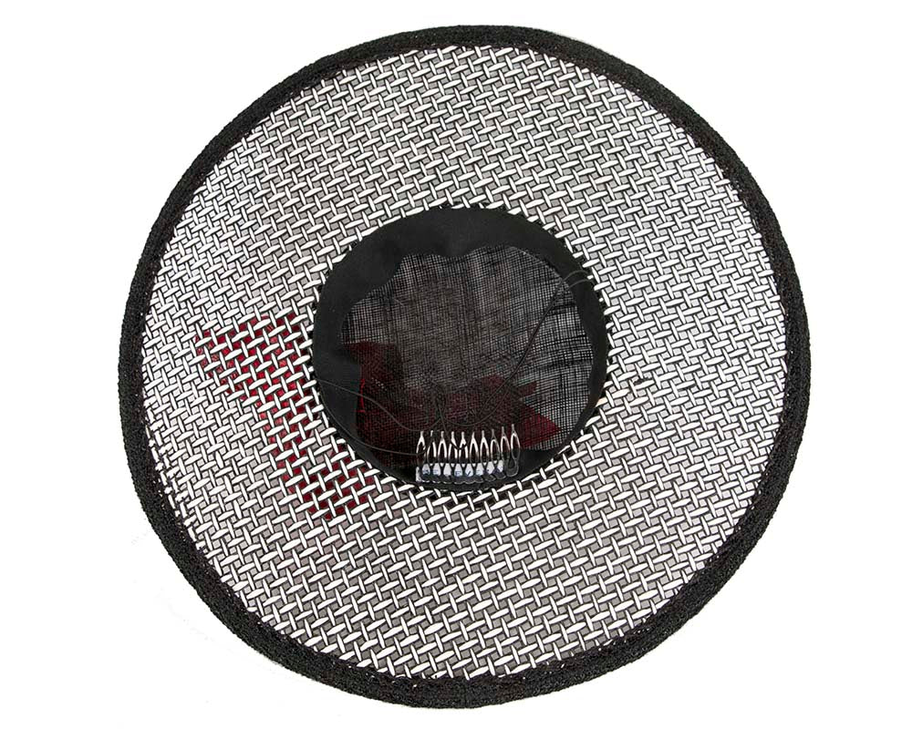 Exclusive black, white & red boater hat by Beleivera-5