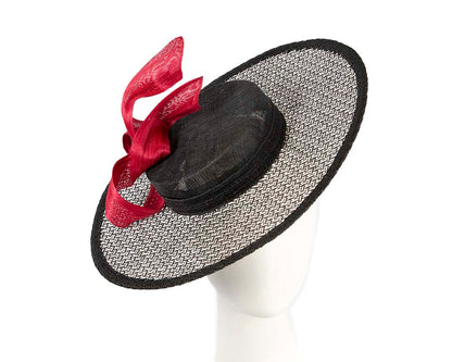 Exclusive black, white & red boater hat by Beleivera-0