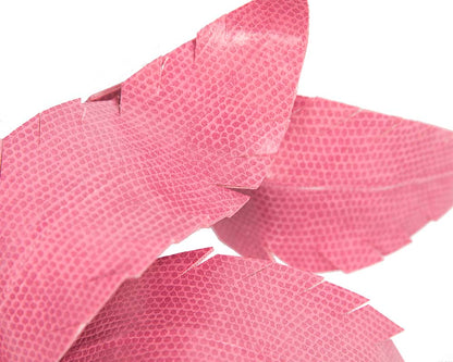 Bespoke dusty pink leather fascinator by BELEIVERA