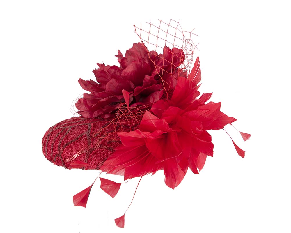 Bespoke red pillbox by Beleivera