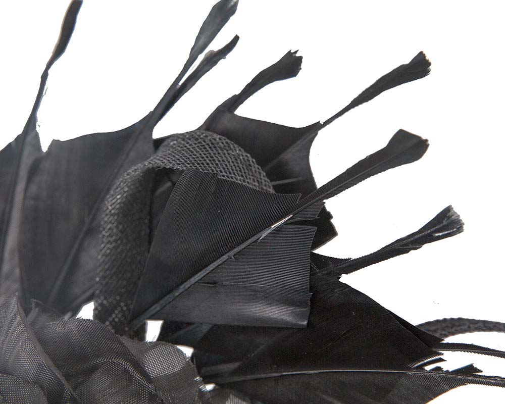 Black flower and feathers fascinator by BELIEVERA-2