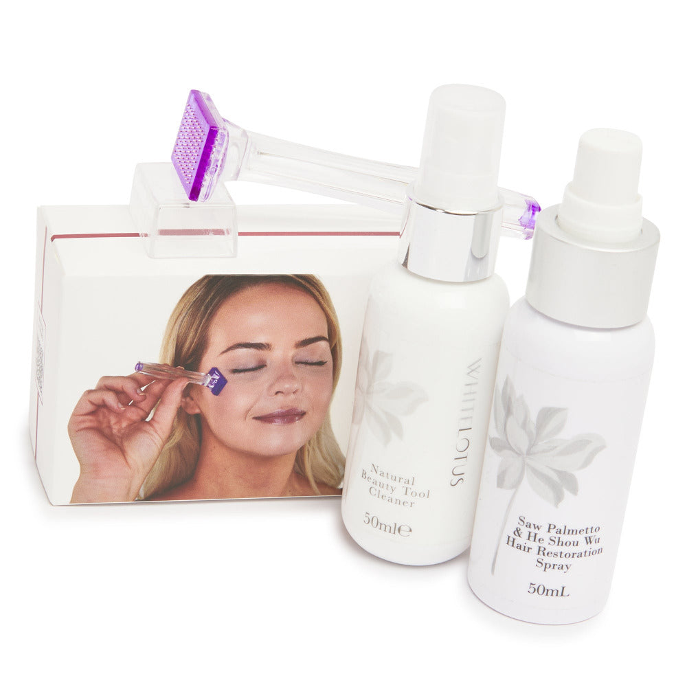 Hair Loss Skin Needling Kit - with Derma Stamp, Saw Palmetto & He Shou Wu US-0