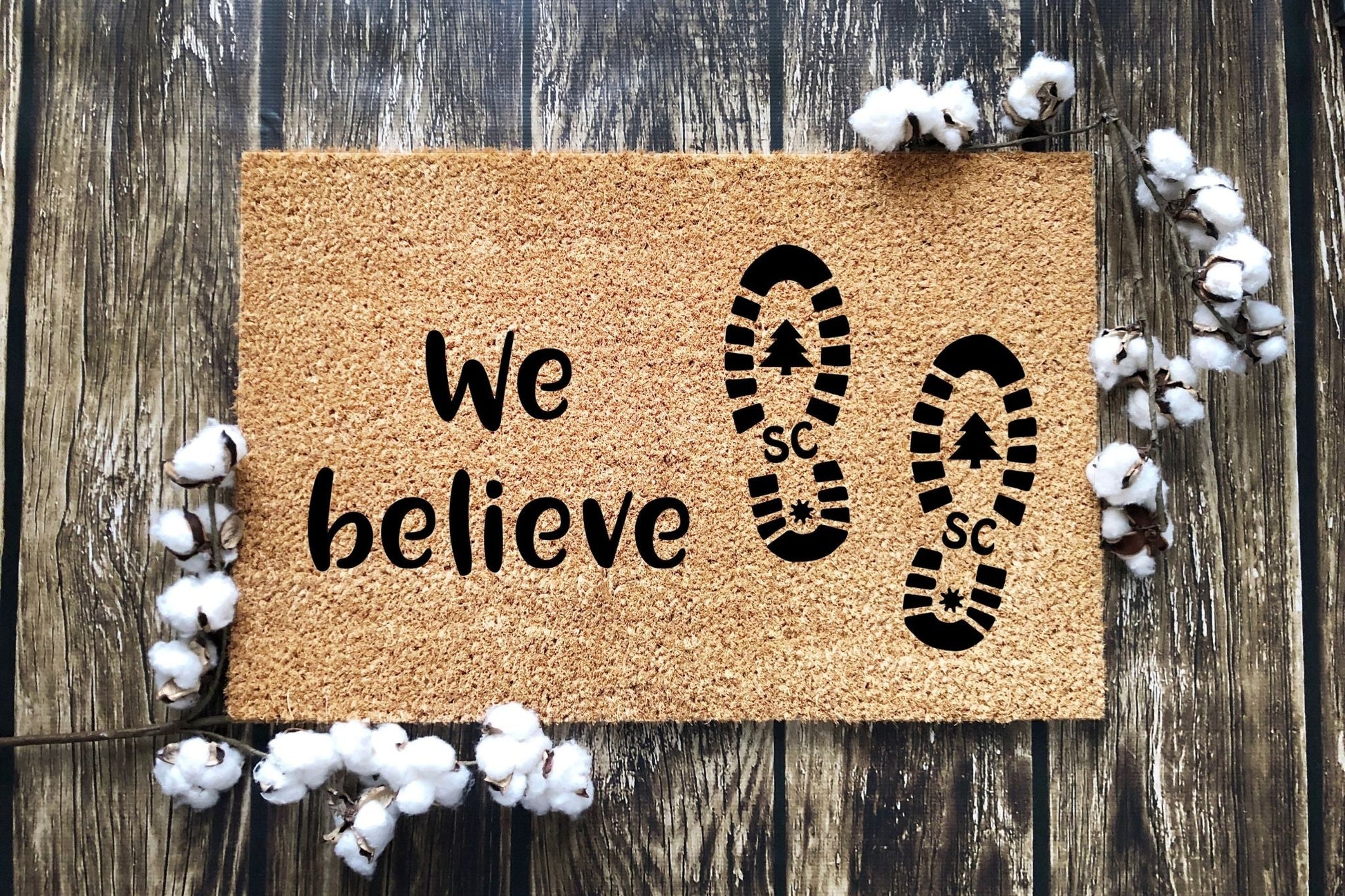 We believe (Santa Boots) Doormat