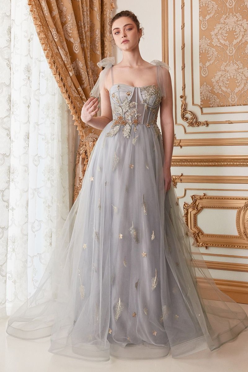 Star of My Eye Royal Princess Look Embroidered Sweetheart Long Ball & Prom Dress CDA0824-0