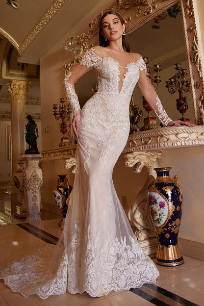 BOHEMIAN LACE MERMAID GOWN CDA1022-0