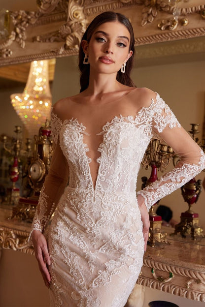 BOHEMIAN LACE MERMAID GOWN CDA1022-1