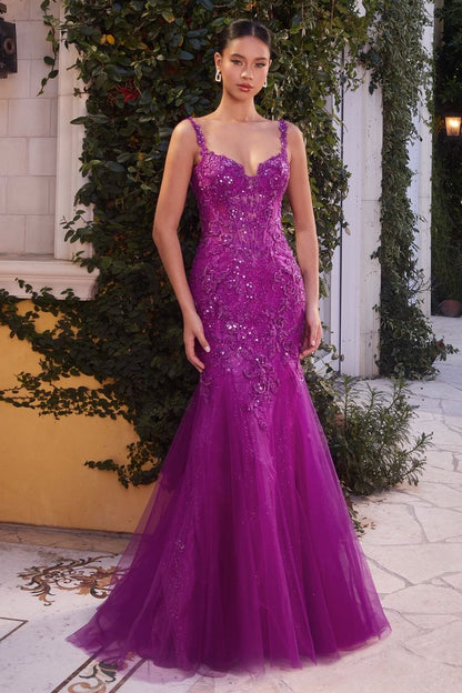 LACE & TULLE MERMAID GOWN CDA1231-1