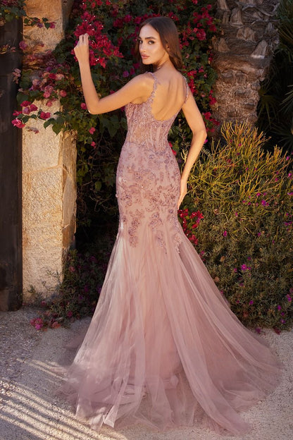LACE & TULLE MERMAID GOWN CDA1231-4