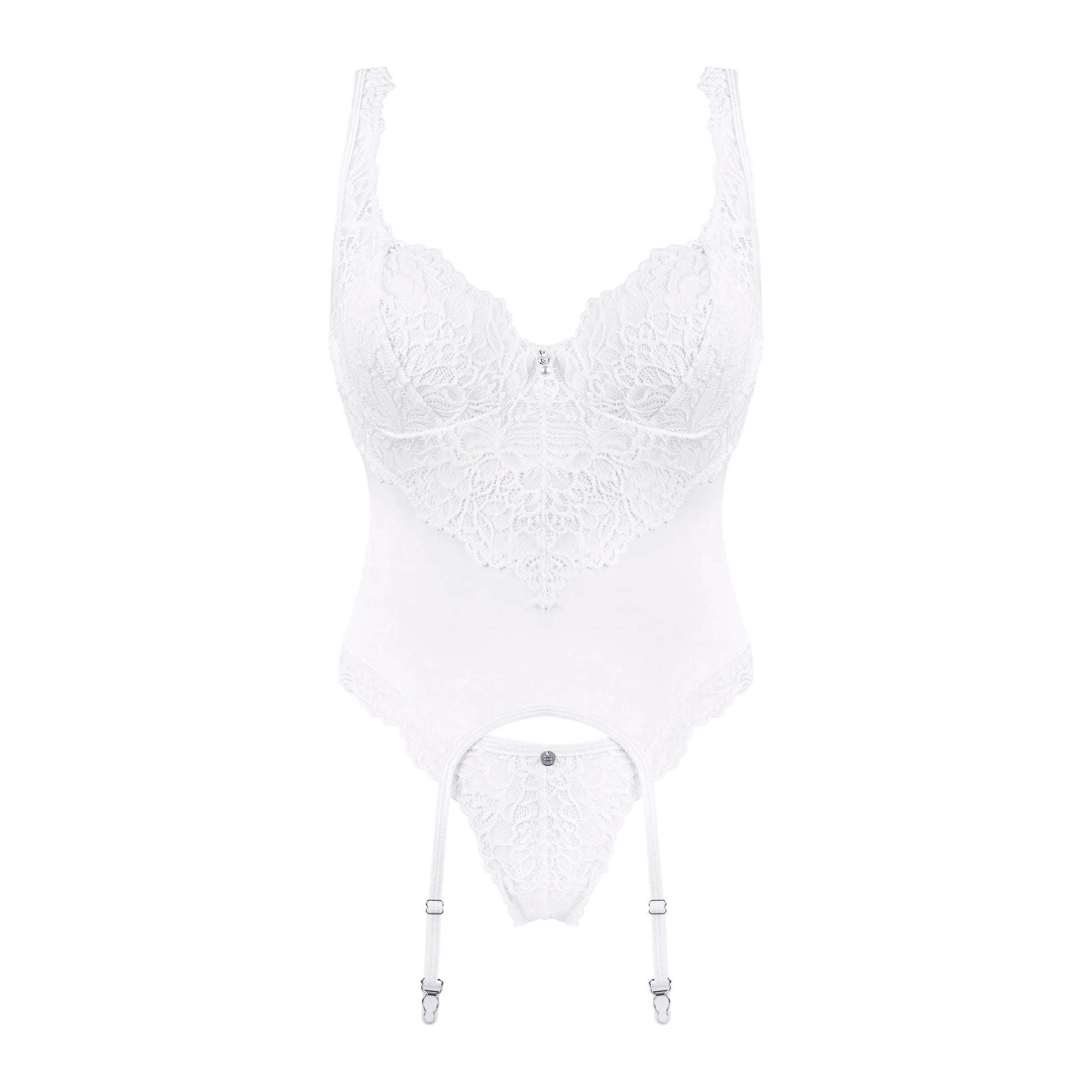 Bridal Corset & String Obsessive Amor Blanco